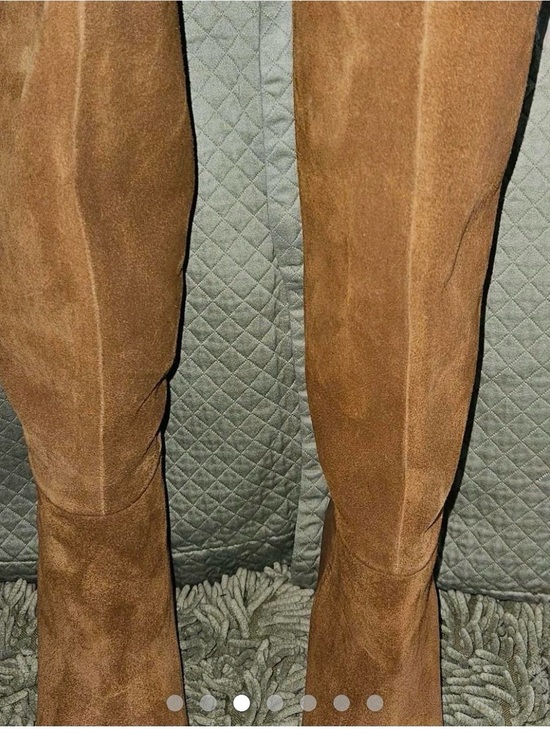 Aldo Shoes - ALDO Zetta-38 Brown Suede & Leather Knee-High Block Heel Boots – EU 38 us 7/12
